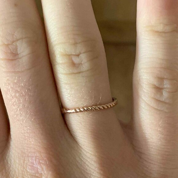 Real 10K Gold Ring | In Rose Gold | Size 7/8 | Barely Worn | Good Condition - Picture 2 of 2